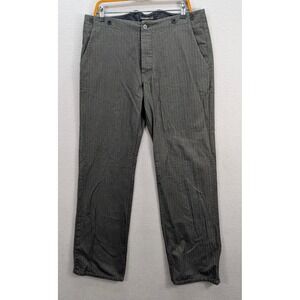 JOHN VARVATOS USA Men's Pinstripe Trouser Dress Pants Size 34 Cotton Button Fly